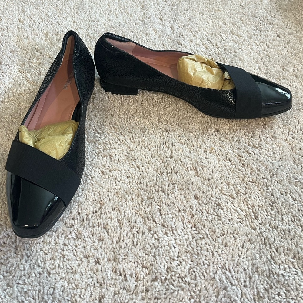 Black Beautifeel Patent Leather Block Heel Size 11